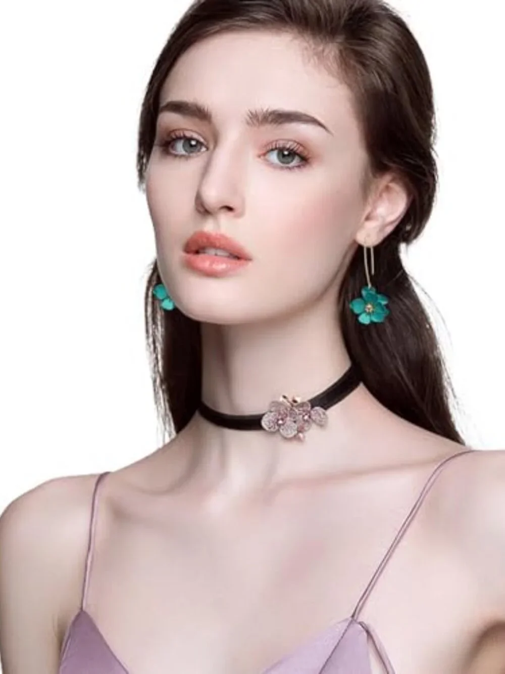 New - Handmade Bohemian Metal Flower Dangle Drop Earrings Unique Tiered Petal